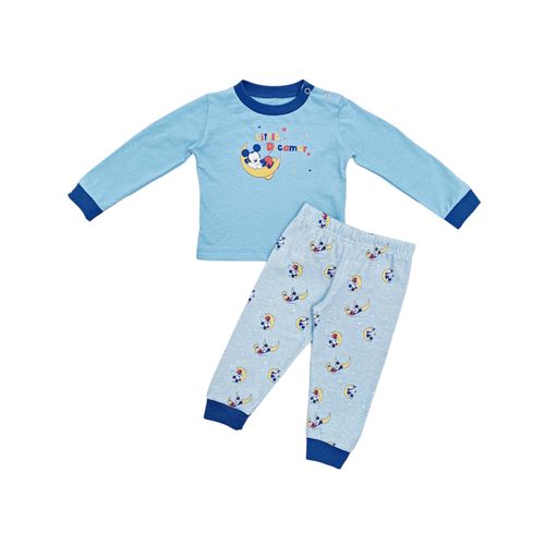 Pijama de pantalón color celeste para bebé niño