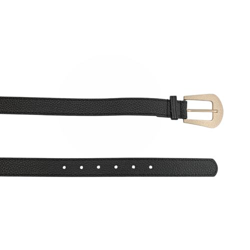 Cincho color negro con hebilla cuadrada para mujer