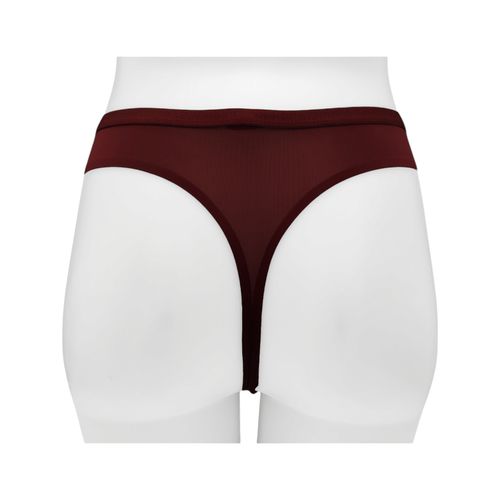 Panty tipo hilo color vino de tallaje alto para mujer