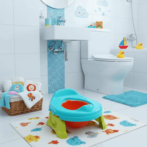 Inodoro de entrenamiento bicolor