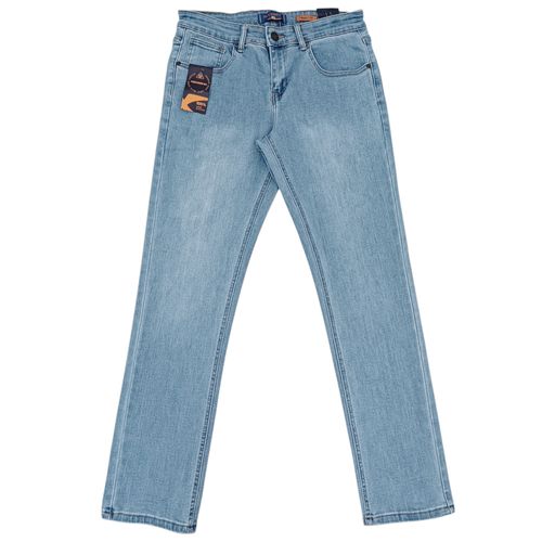 Slim jeans color azul claro con diseño lavado para hombre