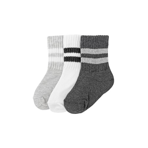Set de calcetines en multicolor con detalles de líneas para bebé niño