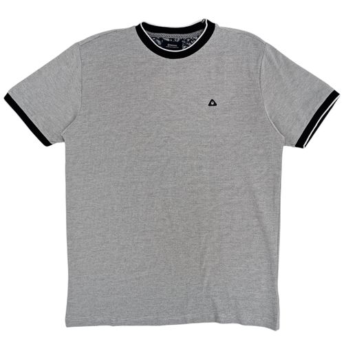 Camiseta color gris de cuello redondo y mangas cortas para hombre