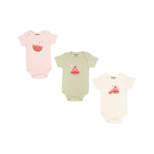 Set  de mamelucos estampados en multicolor para bebé niña