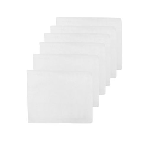 Set de 6 pañeles color blanco con diseño sólido para bebé