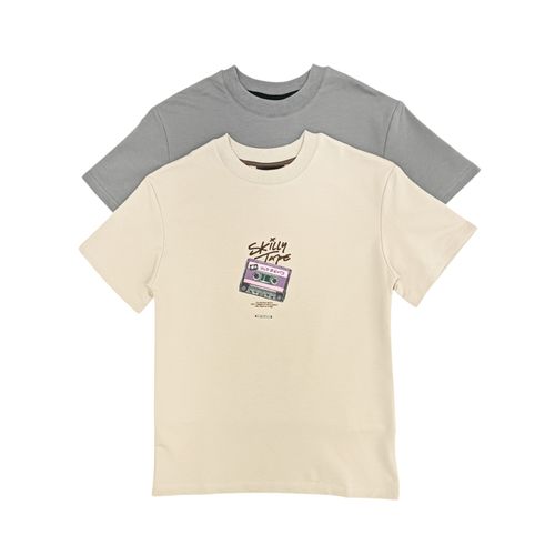 Camiseta oversize surtida de color de mangas cortas para niño