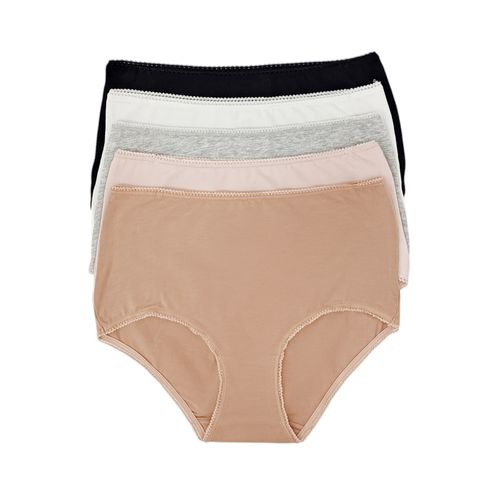 Set de 5 panties brief en multicolor para mujer