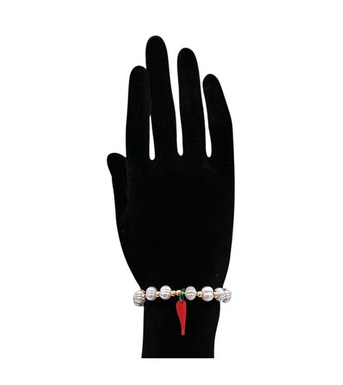 Pulsera color dorado con simulación de perlas para mujer