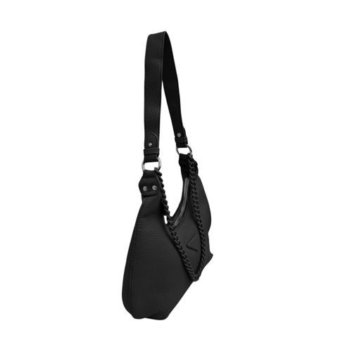 Cross body color negro con detalle para mujer