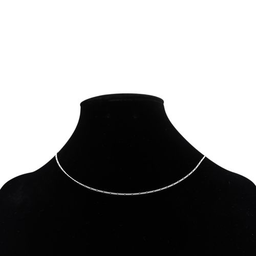 Cadena color plateado de estilo delgada para mujer