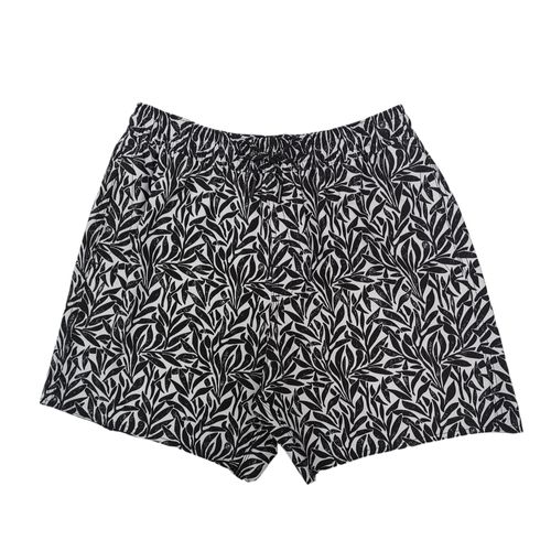 Calzoneta de baño color blanco con diseño de hojas para hombre