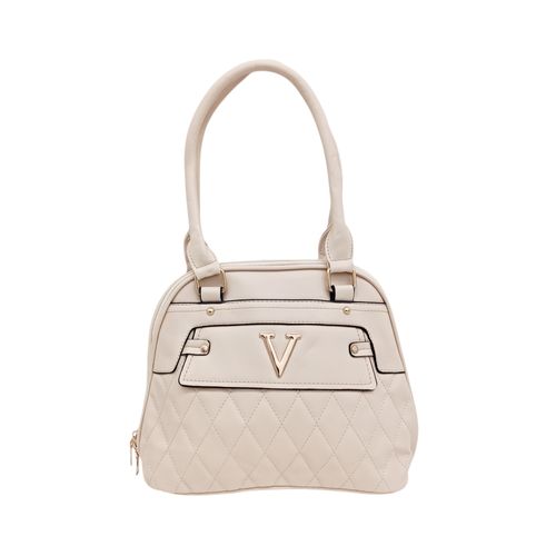 Catera bowling color ivory diseño con textura para mujer