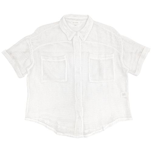 Salida de baño color blanco de estilo blusa para mujer