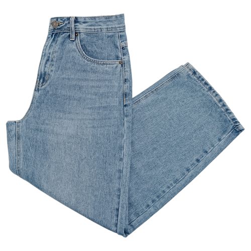 Baggy jeans color azul lavado con detalle para hombre