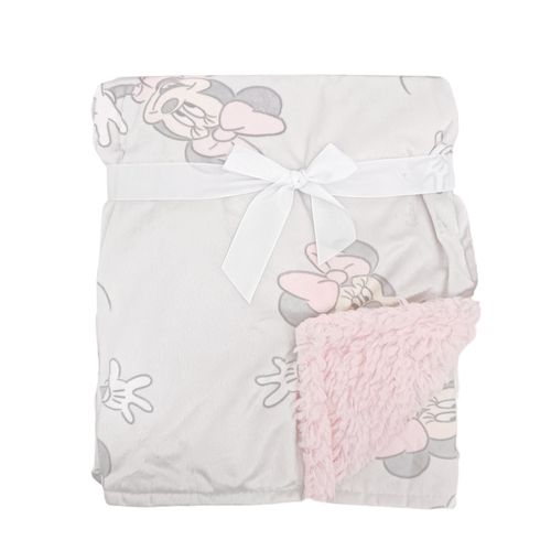 Frazada color gris con diseño estampado para bebé