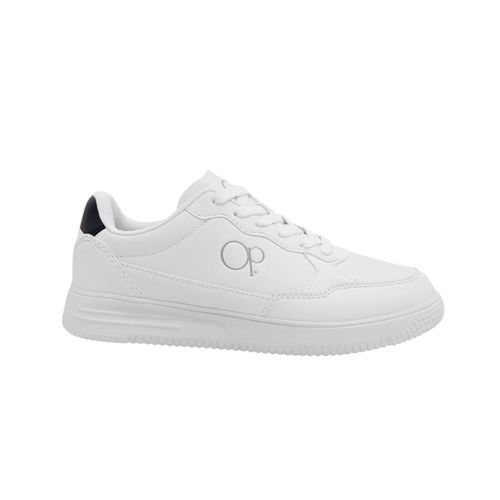 Sneakers OP casuales color blanco con diseño sólido para hombre