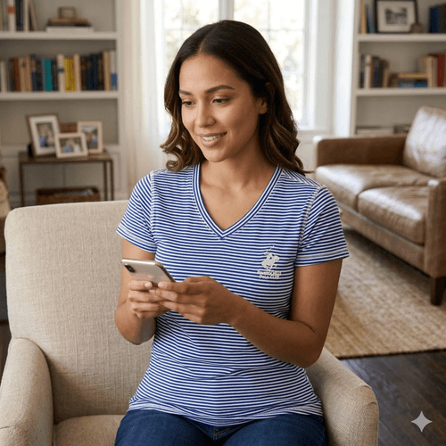 Camiseta surtida de color con cuello en V para mujer