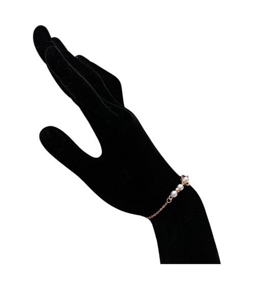 Pulsera color dorado diseño con textura para mujer