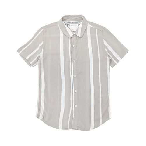 Camisa casual color gris de manga corta para niño