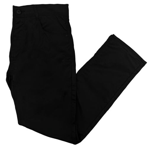 Pantalón slim casual color negro con diseño sólido