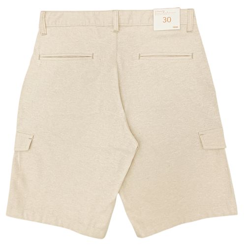 Short color beige con diseño sólido para hombre