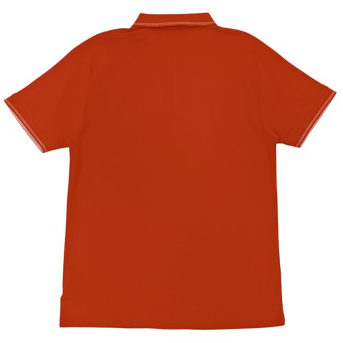 Camisa tipo polo color rojo con diseño sólido para hombre