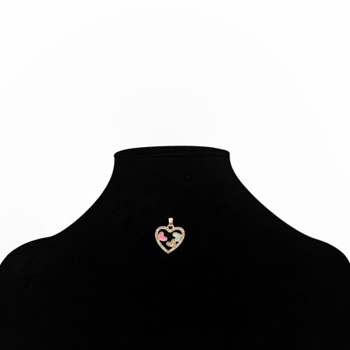 Dije color dorado en forma de corazón para mujer