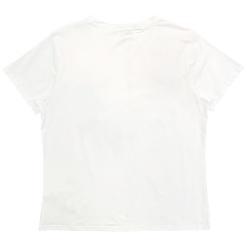 Camiseta curvy color beige de mangas cortas con detalle para mujer