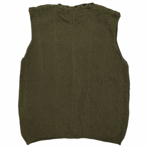 Blusa color verde olivo con diseño tejido sin mangas para mujer