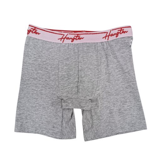 Bóxer color gris claro con diseño sólido para niño