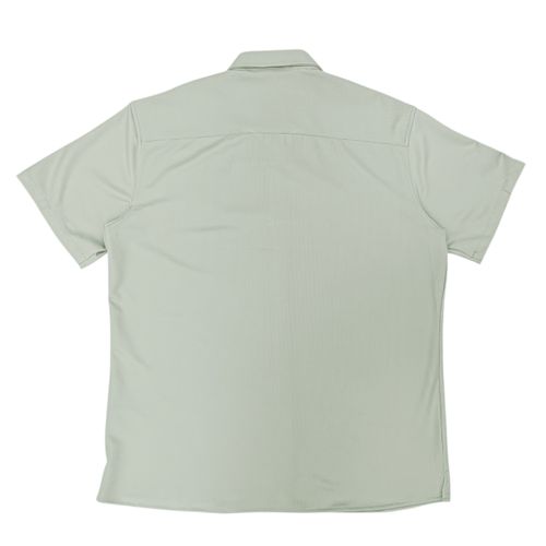 Camisa plus size color verde de manga corta para hombre