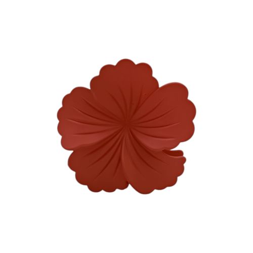 Gancho de pelo en forma de flor color rojo con relieve para mujer