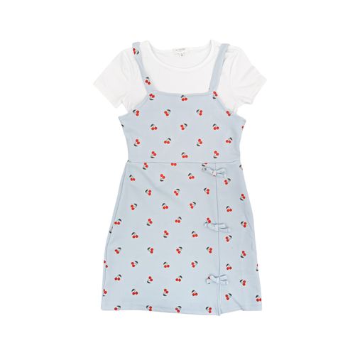 Conjunto de jumper en bicolor con diseño estampado  para niña