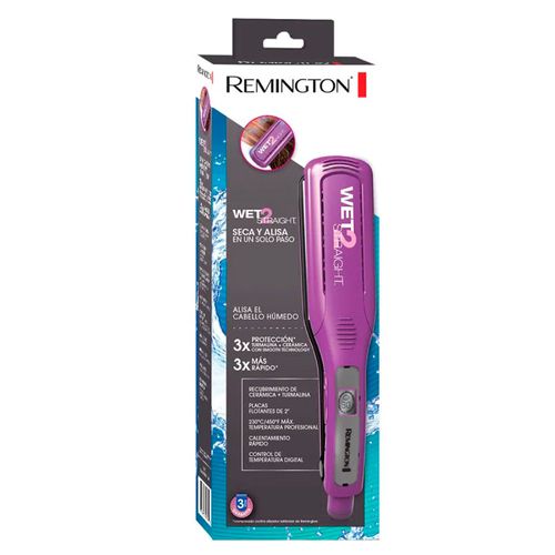 Alisadora Remington Wet2Straight Extra Ancha para Cabello Húmedo y Seco