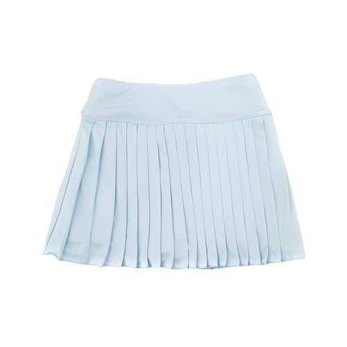 Falda con paletones de color celeste para niña