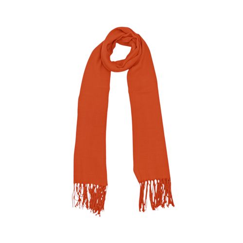 Pazmina color naranja sólido casual para mujer