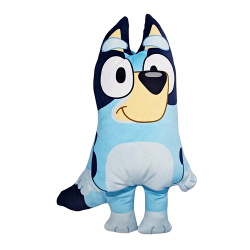 Peluche bicolor con diseño alusivo a Bluey
