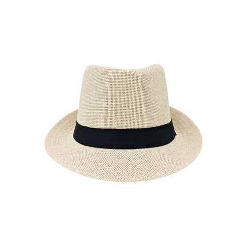 Sombrero color blanco con cinta decorativa para hombre