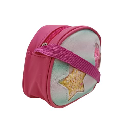 Crossbody color rosa con diseño infantil de estrella para niña