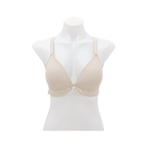 Brasier color nude sin varillas con detalle de encaje para mujer