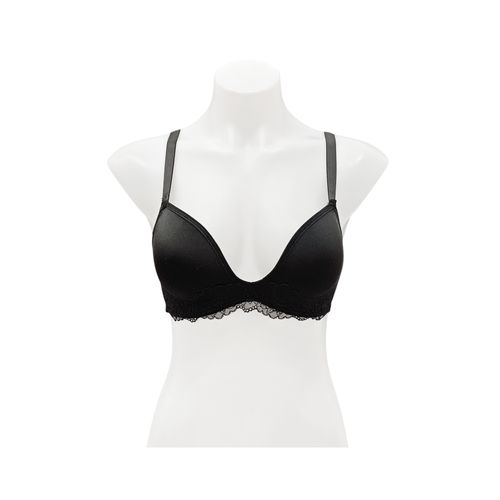Brasier color negro sin varillas con encaje para mujer