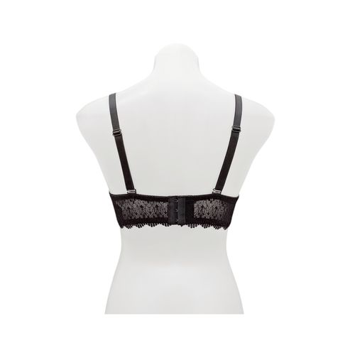 Brasier color negro sin varillas con encaje para mujer