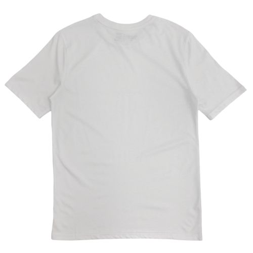 Camiseta color blanco sólido de cuello redondo para hombre