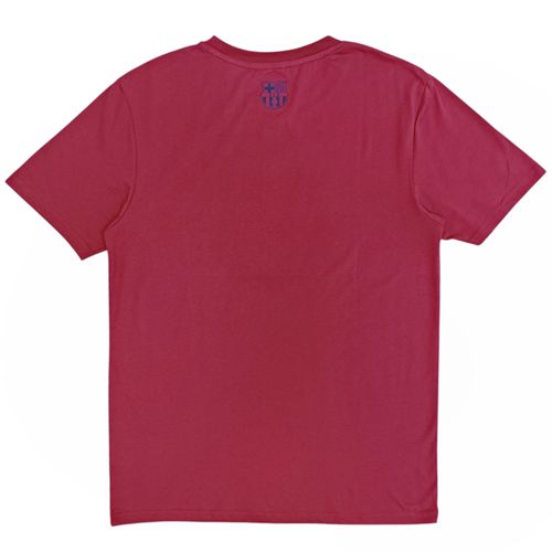 Camiseta deportiva color vino estampada de F.C Barcelona para hombre