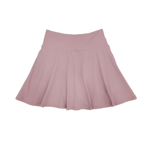 Falda short color rosa con cintura elástica para niña