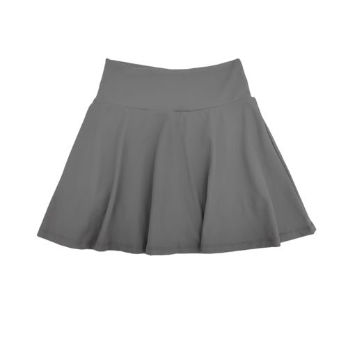Falda short color gris con cintura elástica para niña