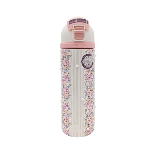 Botella térmica color rosa diseño con textura 700 ml