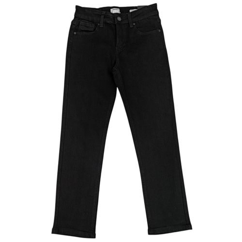 Slim jeans color negro con diseño sólido para niño