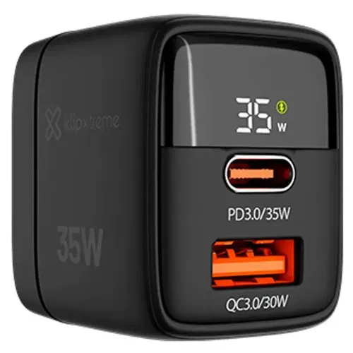 Cargador Klip Xtreme PowerWall USB-C + USB-A 35 Watts