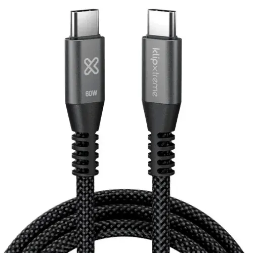 Cable trenzado USB-C a USB-C  PowerGo 60W 1mt
